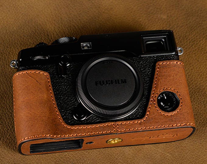 Fujifilm fuji Xpro-2 X pro 2 Xpro2 Handmade Half Case Italian newest Cowhide leather insert Camera bag Protector HandGrip SD Battery access Holster