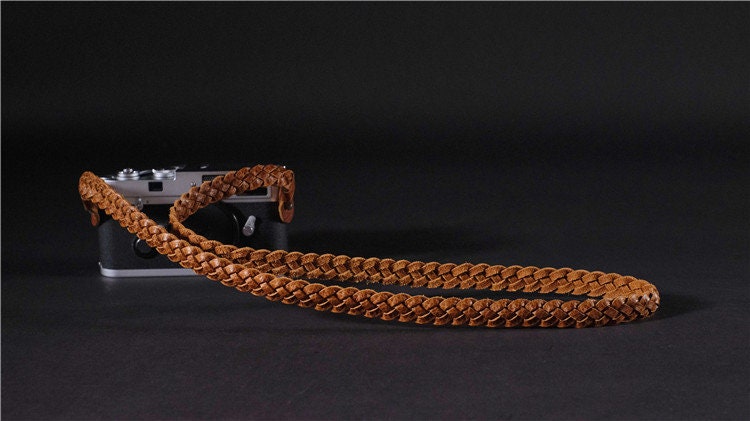 Textile Woven Handmade Genuine Cowhide Leather cameras padding head neck Strap wrist neck lanyard Leica Nikon Sony Fujifilm panasonic Canon