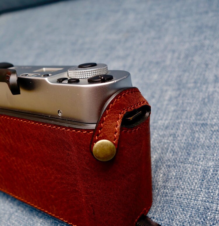 Hexar AF Handmade Half Case Cowhide leather insert Camera bag Protector HandGrip Holster sleeve Tripod mount Padding Strap Tailor Made pouch