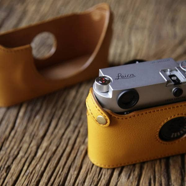 Leica M2 M3 M4 M6 M7 MP Handmade Italian Cowhide leather Half Case insert sleeve Camera bag Holster Protector HandGrip Custom Option