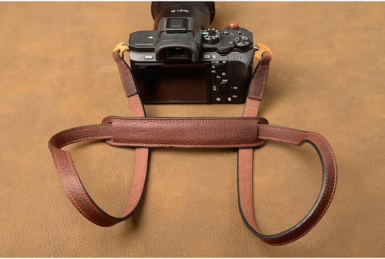 Handmade Genuine Cowhide Leather cameras padding head neck Strap wrist neck lanyard for Leica Nikon Sony Fujifilm panasonic Canon