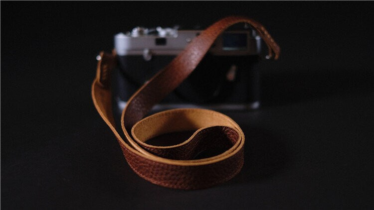 Handmade Genuine Cowhide Leather SLR camera head neck Strap wrist neck lanyard 2 sizes Leica Nikon Sony Fujifilm panasonic Canon Olympus