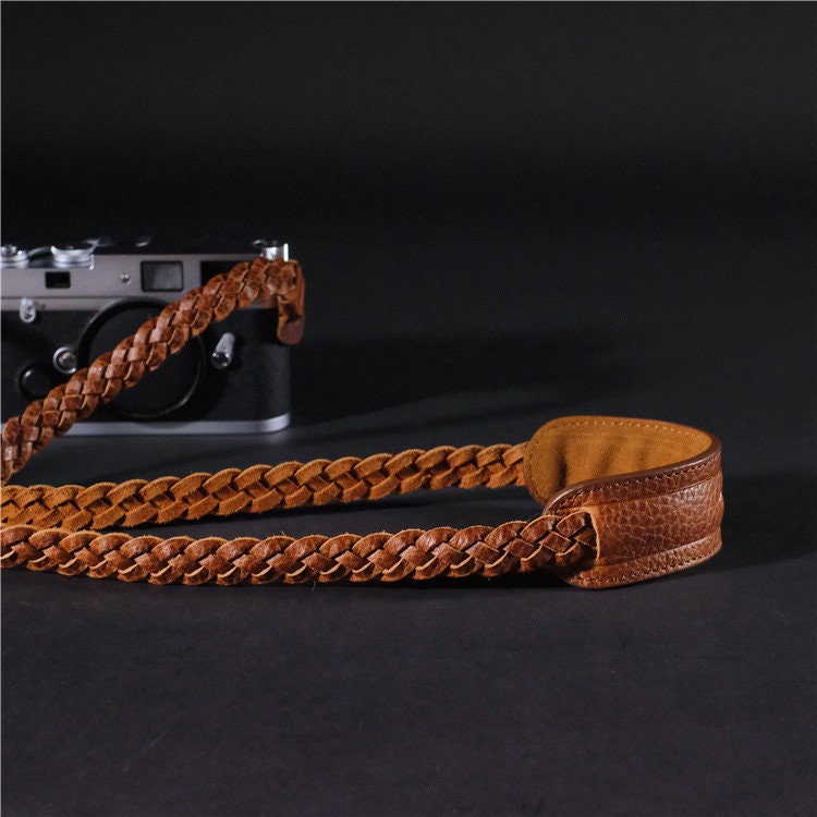 Textile Woven Handmade Genuine Cowhide Leather cameras padding head neck Strap wrist neck lanyard Leica Nikon Sony Fujifilm panasonic Canon