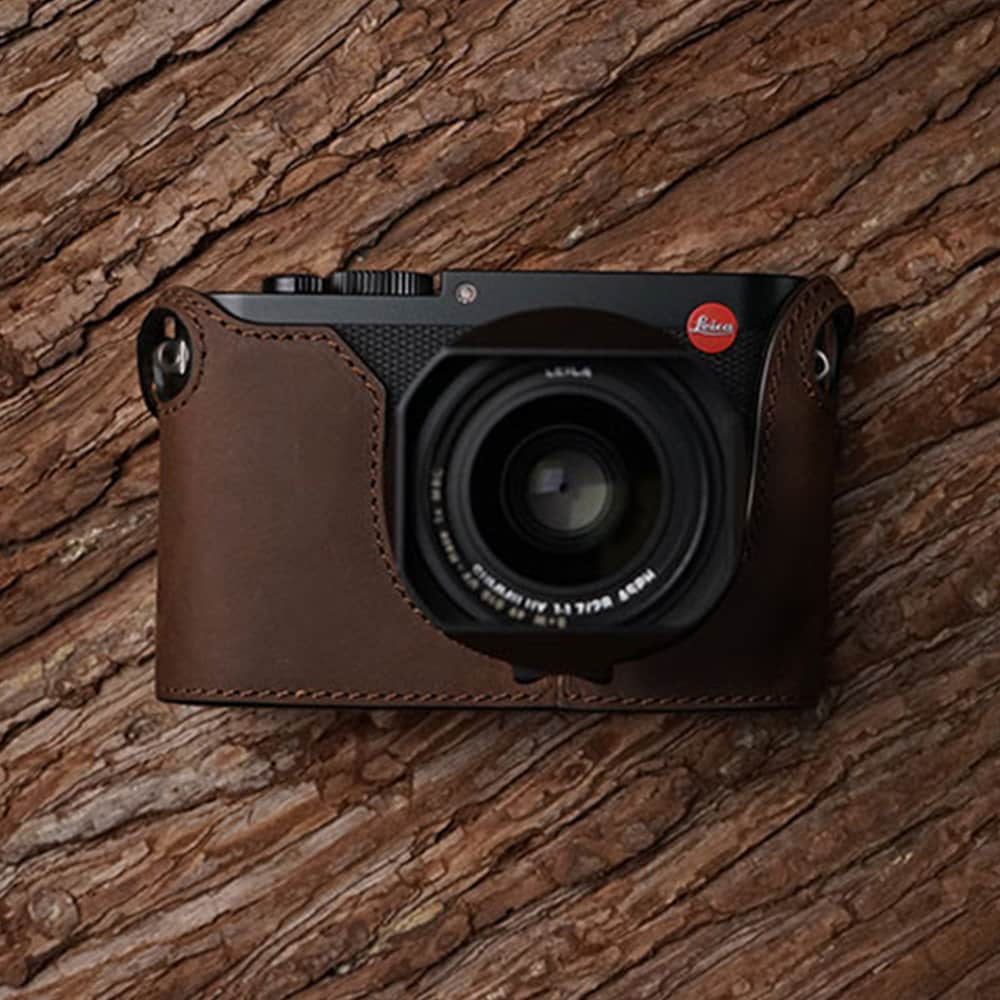 MS Edition Leica Q2 TYP4889 Handmade Half Case Cowhide leather insert Camera bag Protector Holster sleeve