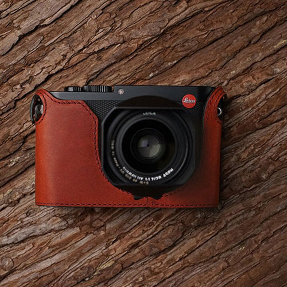 MS Edition Leica Q2 TYP4889 Handmade Half Case Cowhide leather insert Camera bag Protector Holster sleeve