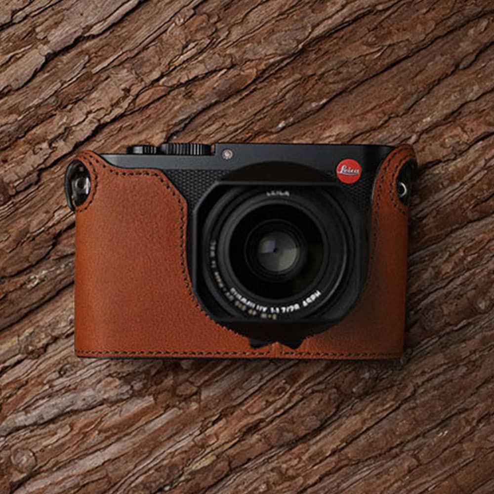 MS Edition Leica Q2 TYP4889 Handmade Half Case Cowhide leather insert Camera bag Protector Holster sleeve