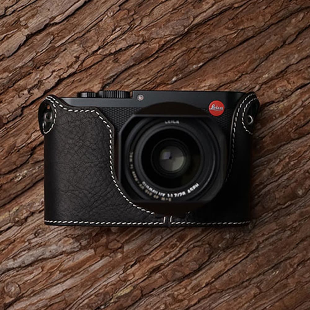 MS Edition Leica Q2 TYP4889 Handmade Half Case Cowhide leather insert Camera bag Protector Holster sleeve