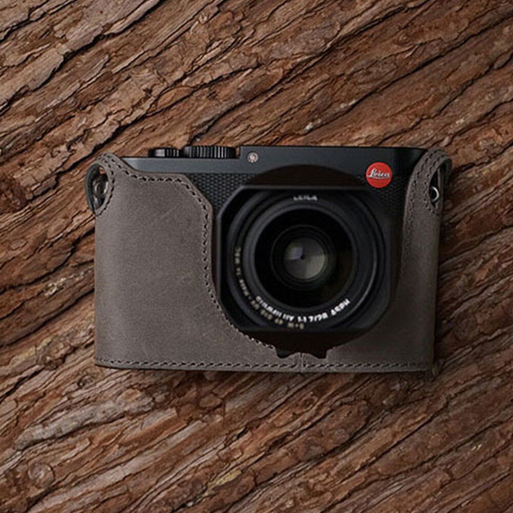 MS Edition Leica Q2 TYP4889 Handmade Half Case Cowhide leather insert Camera bag Protector Holster sleeve