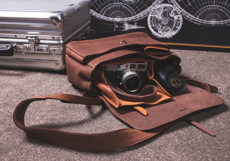 Premium Edition Toscana Cowhide Leather Handmade hand crafted hand stitch Camera Cases insert bag Protector BOX backpack Fujifilm leica SL Q