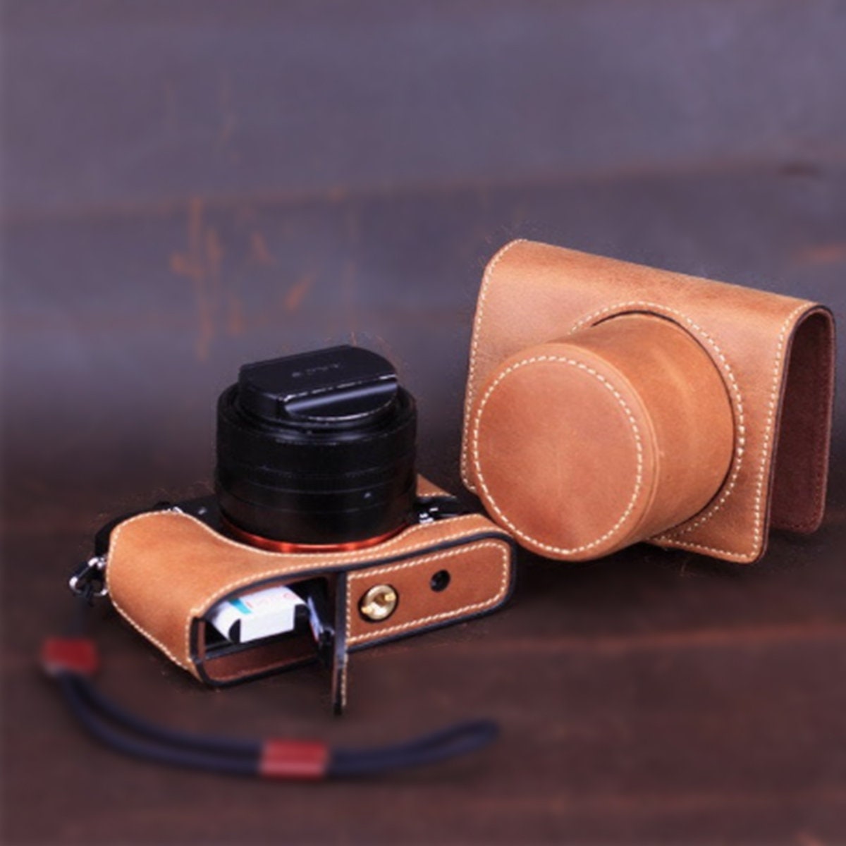 Sony RX1R2 rx1rm2 RX1RII RX1 RX1R RX1RM2 Handmade Half Case with Removable Cover Cowhide leather insert Camera bag Protector HandGrip Pouch