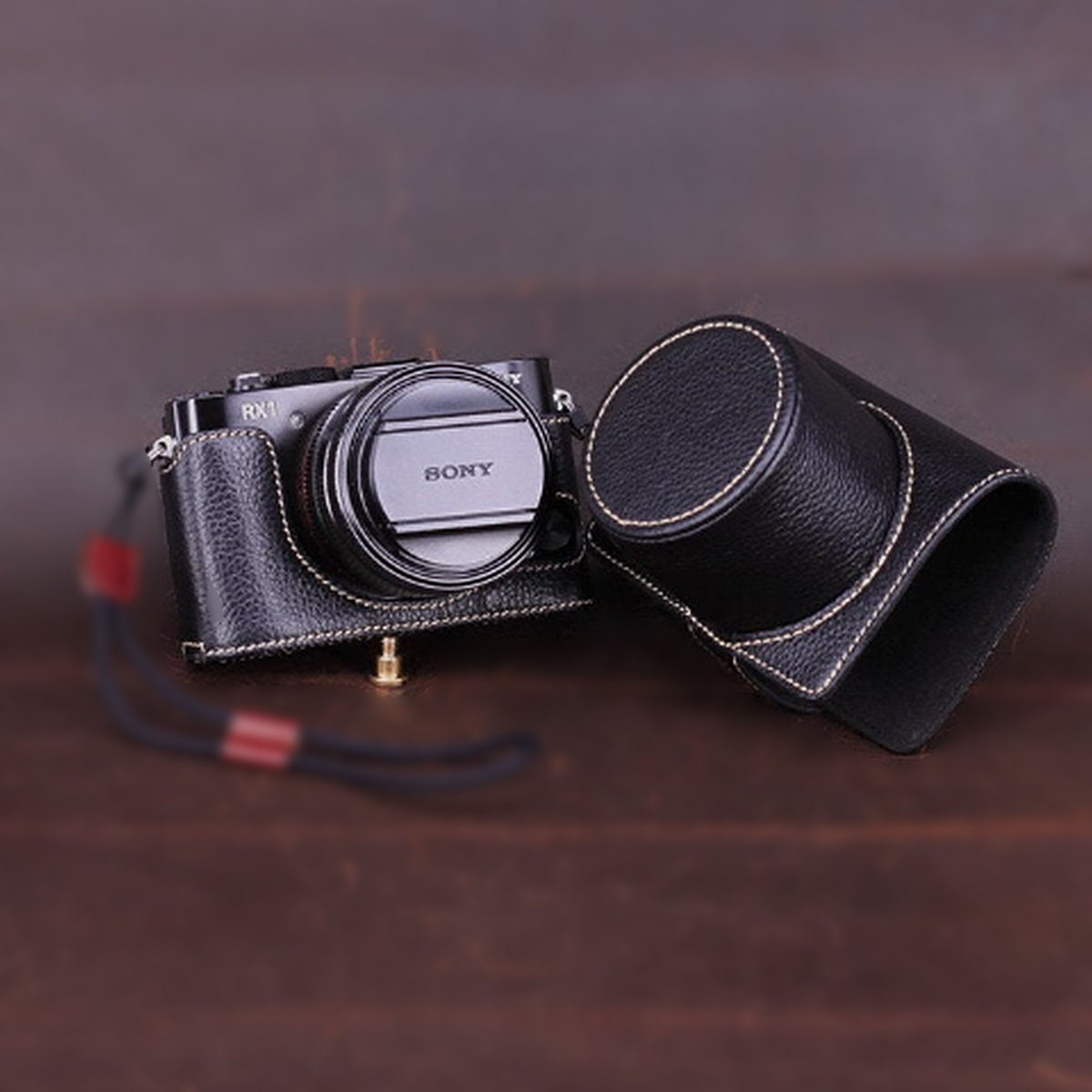 Sony RX1R2 rx1rm2 RX1RII RX1 RX1R RX1RM2 Handmade Half Case with Removable Cover Cowhide leather insert Camera bag Protector HandGrip Pouch