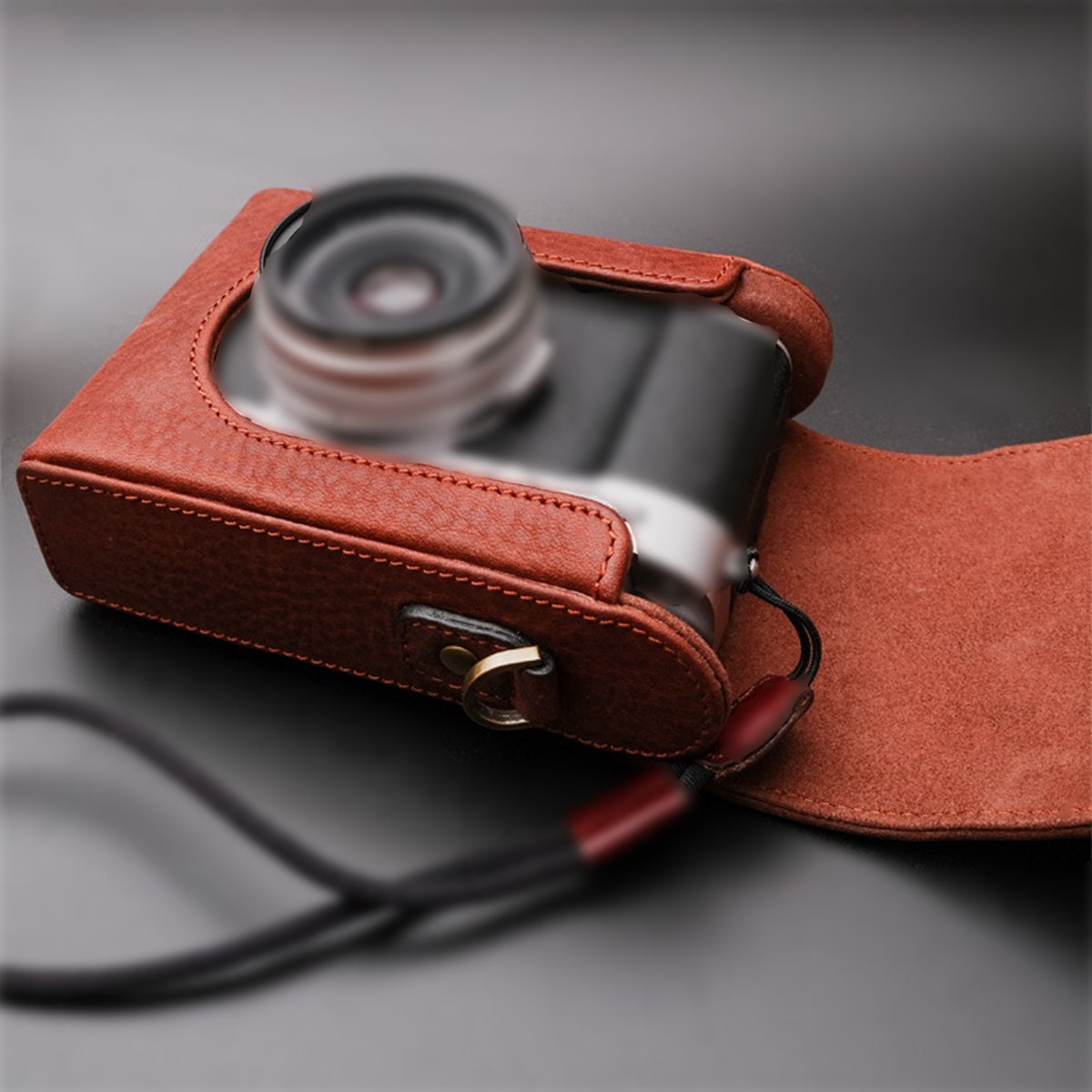 Fujifilm fuji film X100VI X100V X100T X100S X100F X30 X20 Olympus PEN-F Handmade Half Case strap Cowhide leather insert Camera bag Protector