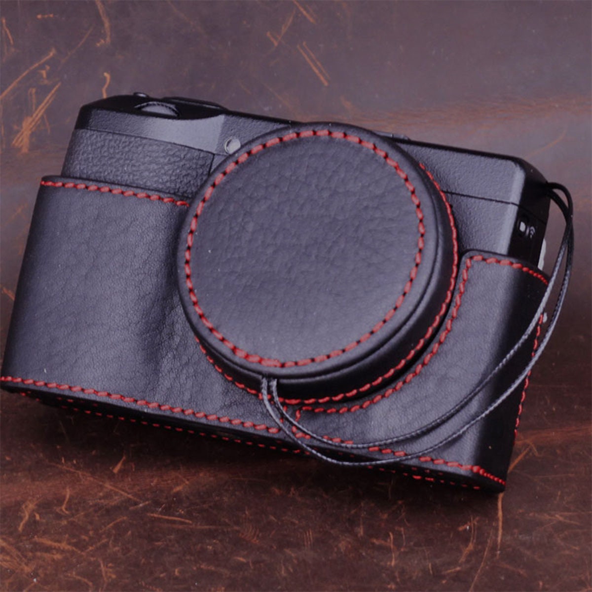 Designed for Ricoh GR3 Lens Cap Handmade Cowhide leather ** Lens cap only !!! camera Case not included** **