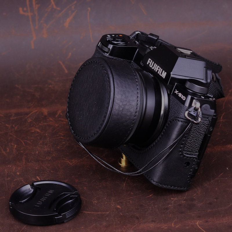 Designed for Fujifilm XS10 Lens Cap Handmade Cowhide leather ** Lens cap only !!! camera Case not included** **