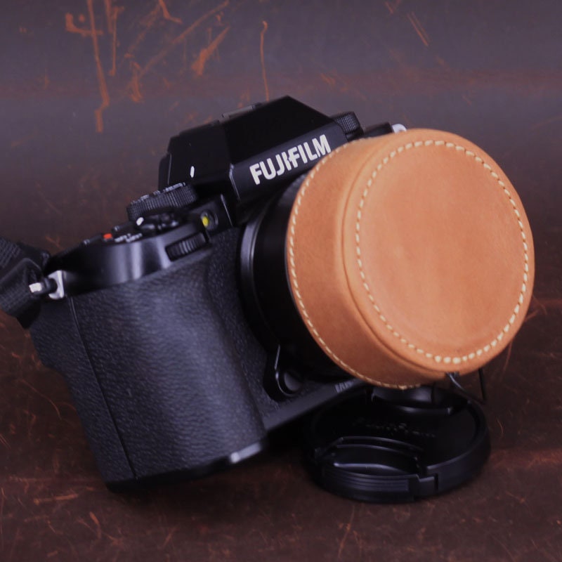 Designed for Fujifilm XS10 Lens Cap Handmade Cowhide leather ** Lens cap only !!! camera Case not included** **