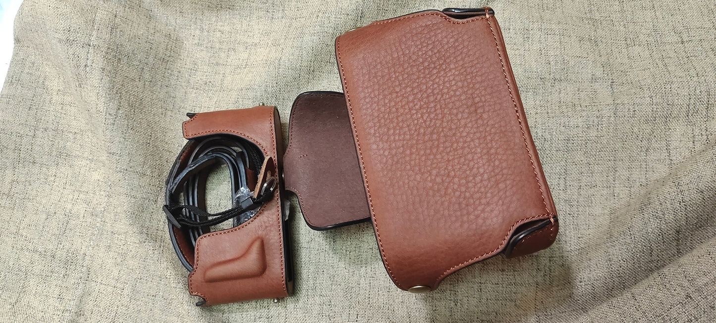 LEICA X Typ113 mini M XV ario Handmade Eveready Full Half Case Genuine leather insert Camera bag Removable Cover HandGrip Holster sleeve