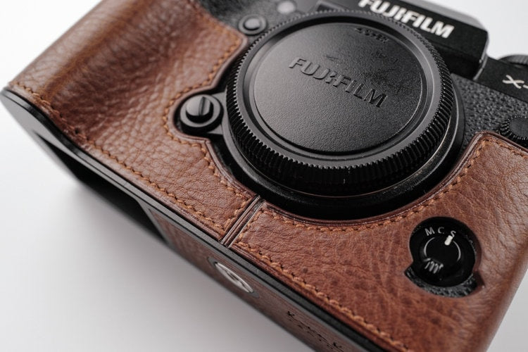 Premium Edition Fujifilm fuji XT3 Handmade Half Case Cowhide leather Camera bag Protector Holster sleeve Lens cap SD & battery access