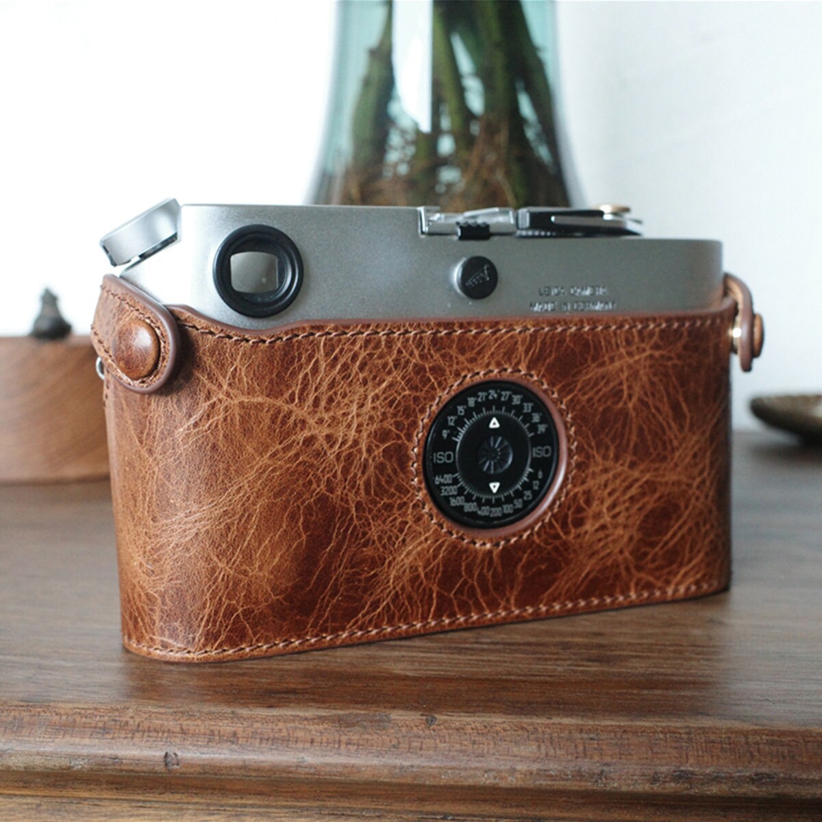 Leica M6 M3 M4-P M2 MP M7 Handmade hand crafted Italian Cowhide leather Half Case insert sleeve Camera bag Holster Protector Tripod mount