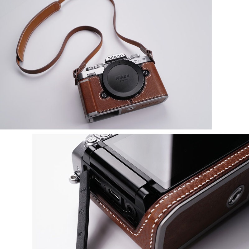 Premium Edition Nikon ZFC Z FC Handmade Half Case Cowhide leather Camera bag Protector Holster sleeve Lens cap HandGrip SD & battery access