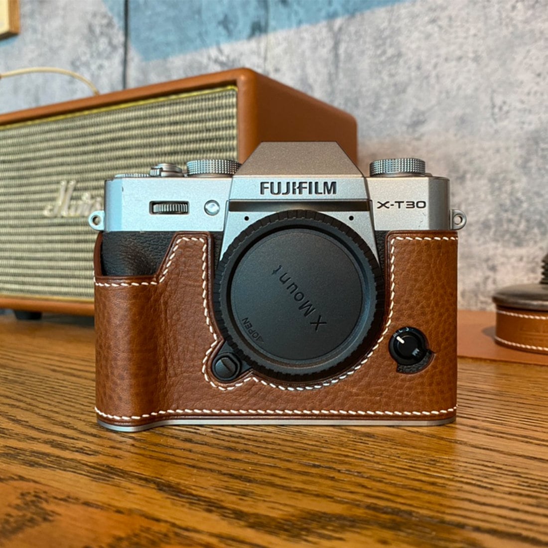 Premium Edition Fujifilm fuji XT20 XT30 XT30ii Handmade Half Case Cowhide leather Camera bag Protector Holster sleeve SD & battery access