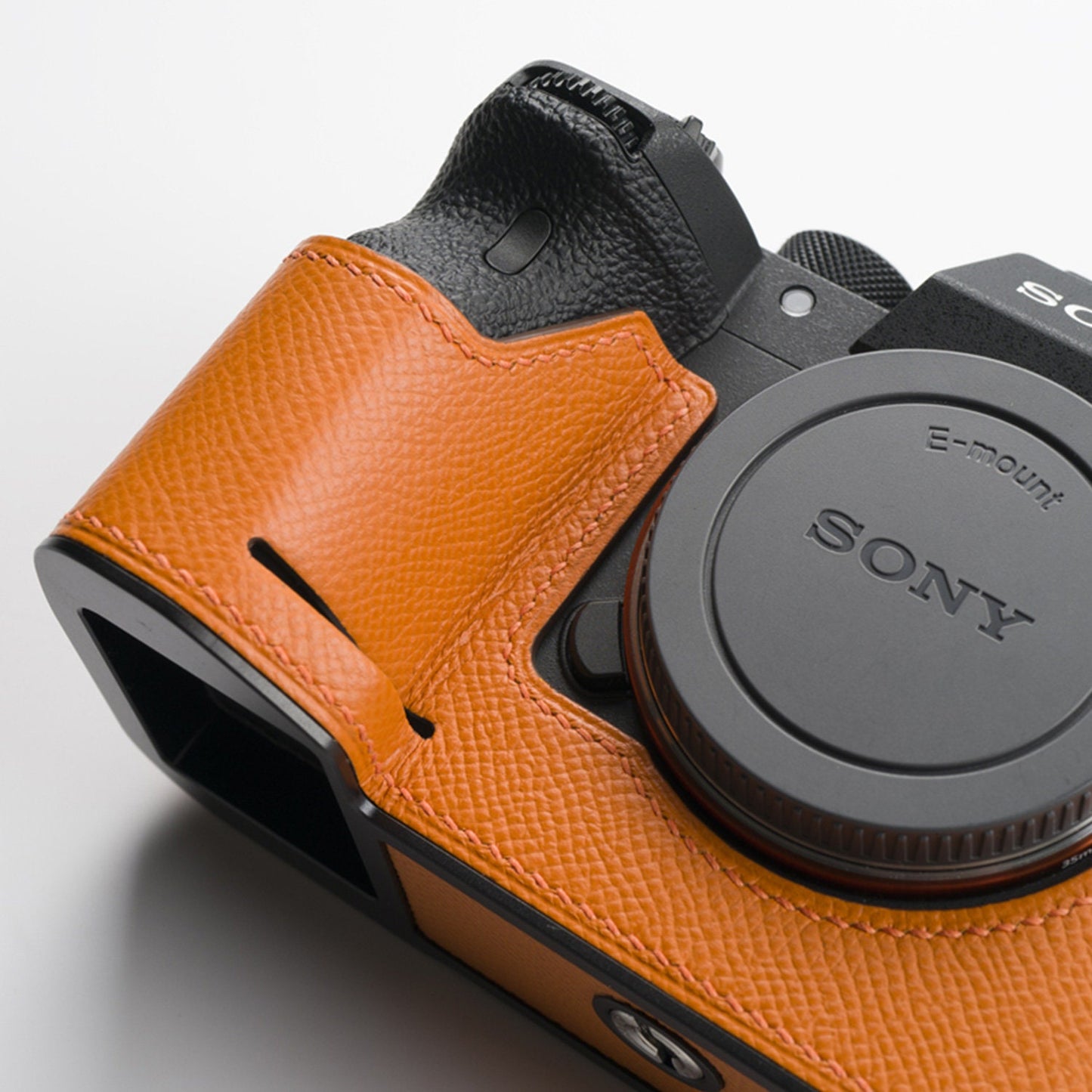 Premium Edition Handmade Genuine Leather hand crafted hand stitch Sony A7R4 A7M4 A7IV A74 A1 Camera Half cases insert bag Holster Protector