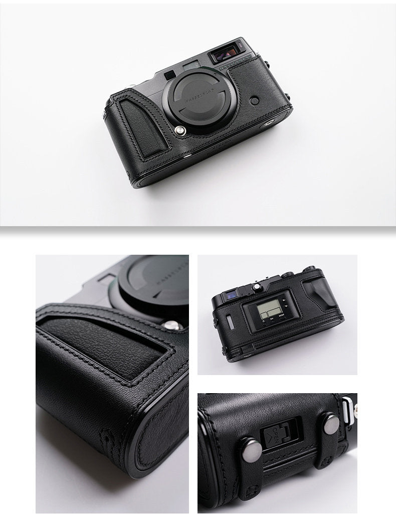 Premium Edition Hasselblad Xpan I XPan 2 Xpan II Handmade Ostrich skin Alligator Cowhide leather hand stitch Half Case Camera bag Protector