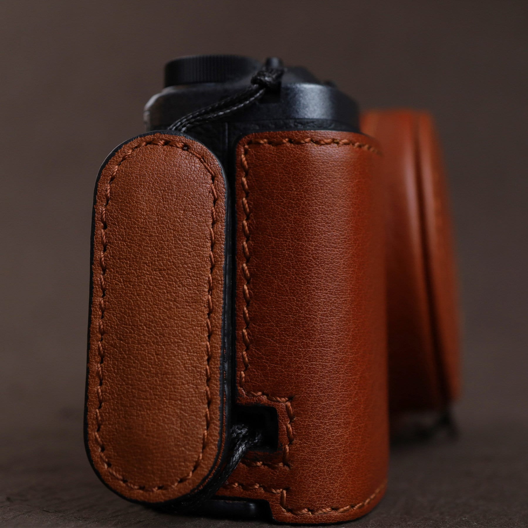 RICOH GRiii GR3 GR3X Handmade Genuine Leather Camera Half cases bag Tripod mount SD battery access Removable Cover umber