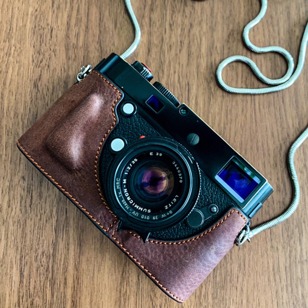 LEICA M240 M240P M-D typ 262 M Typ 262 MM246 MD262 220 half case leather Camera bag magnetic closure SD & Battery acces handgrip holster