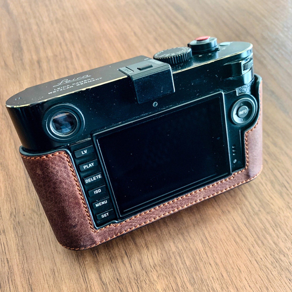 LEICA M240 M240P M-D typ 262 M Typ 262 MM246 MD262 220 half case leather Camera bag magnetic closure SD & Battery acces handgrip holster