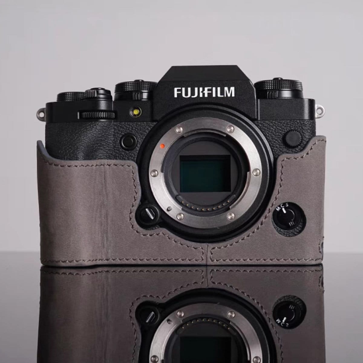 MS Edition Fujifilm fuji XT5 XT-5 Handmade Half Case Cowhide leather Camera bag Protector Holster sleeve Tripod mount SD & battery access