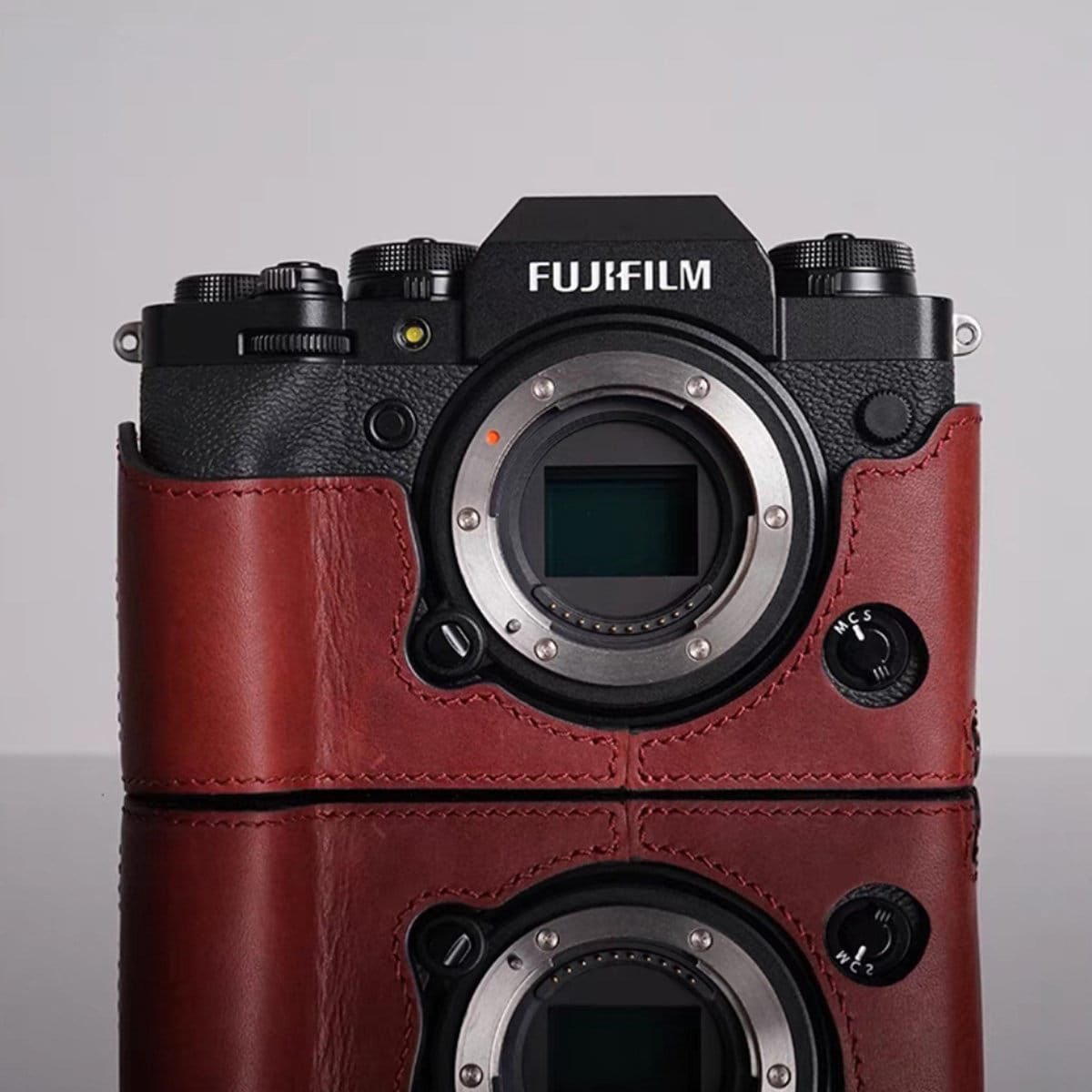 MS Edition Fujifilm fuji XT5 XT-5 Handmade Half Case Cowhide leather Camera bag Protector Holster sleeve Tripod mount SD & battery access