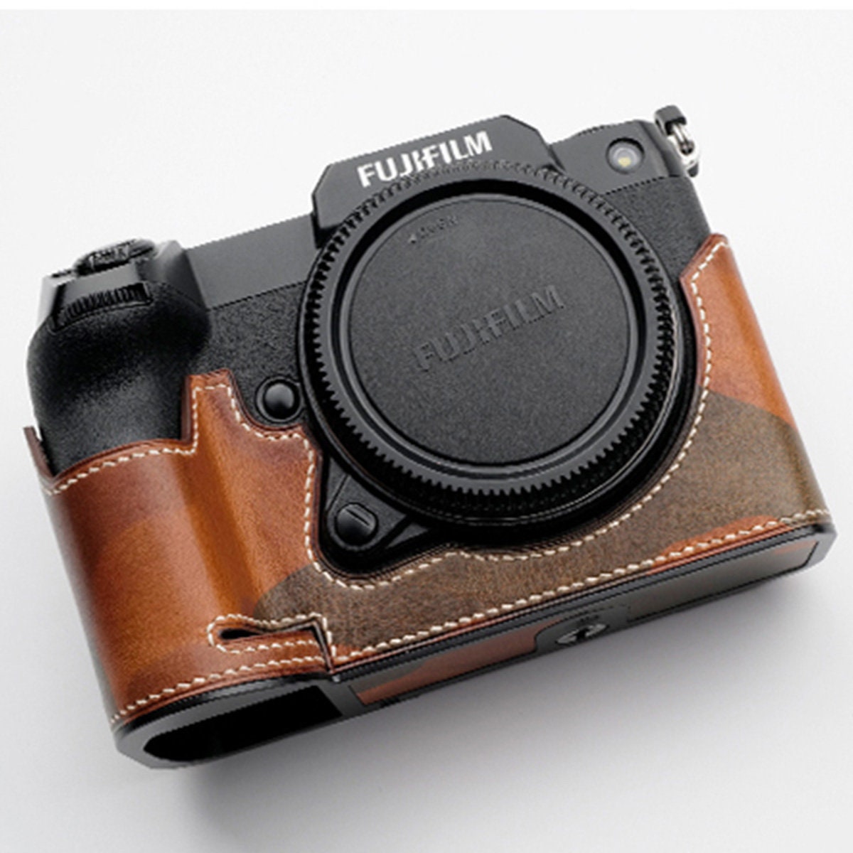 Premium Edition Fujifilm fuji GFX100S GFX50S II 2 Handmade Half Case Cowhide leather Camera Protector Holster sleeve SD battery access