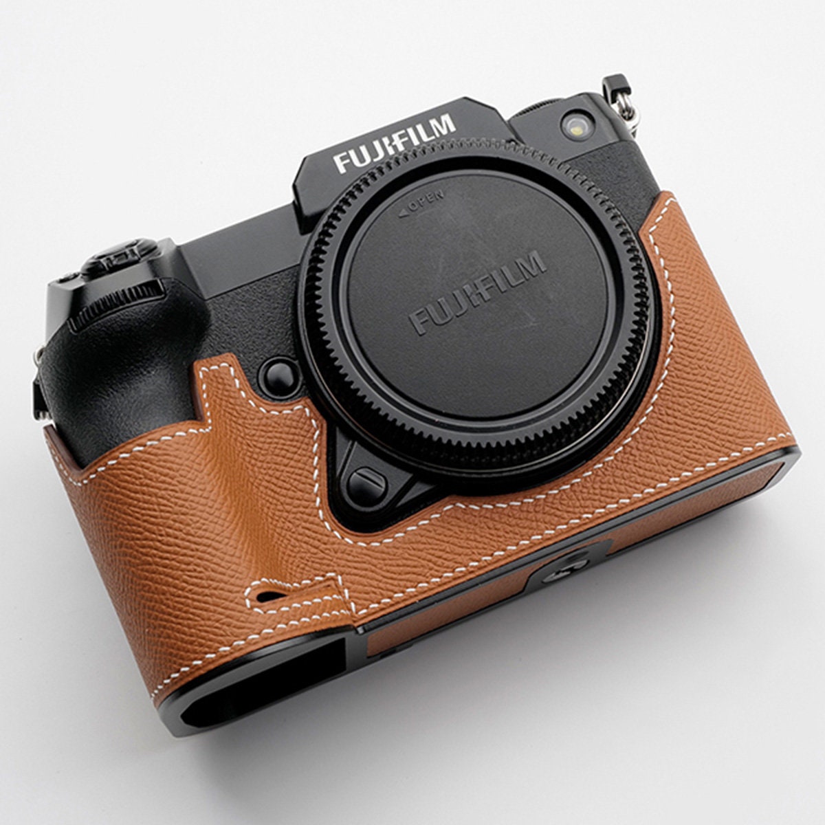 Premium Edition Fujifilm fuji GFX100S GFX50S II 2 Handmade Half Case Cowhide leather Camera Protector Holster sleeve SD battery access