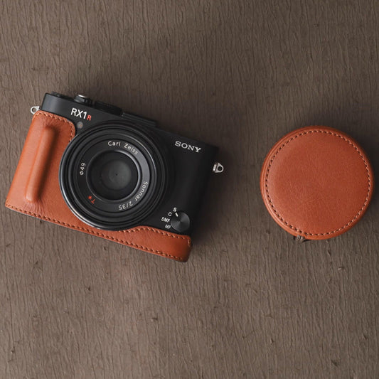 Sony RX1R2 rx1rm2 RX1RII RX1 RX1R RX1RM2 Handmade Half Case Cowhide leather insert Camera bag Protector HandGrip Pouch