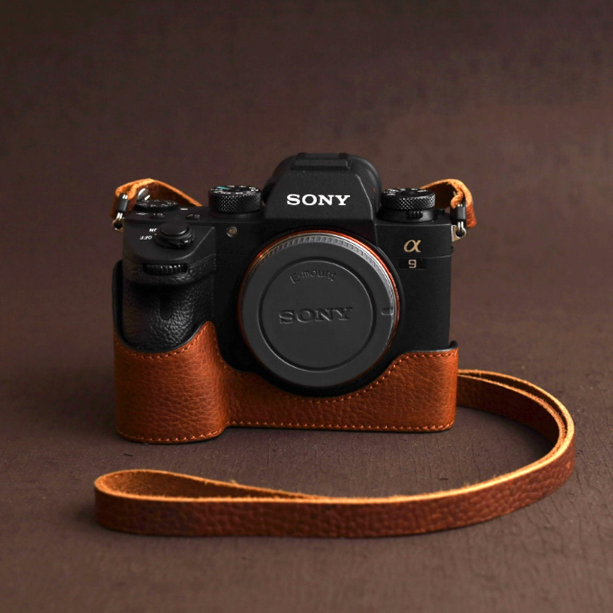 Sony A9 A7Riii A7RM3 A7M3 A7R5 A1 A7S3 A7R4 A7M2 A7R2 Handmade Genuine Leather Camera Half cases insert bag Protector Tripod mount