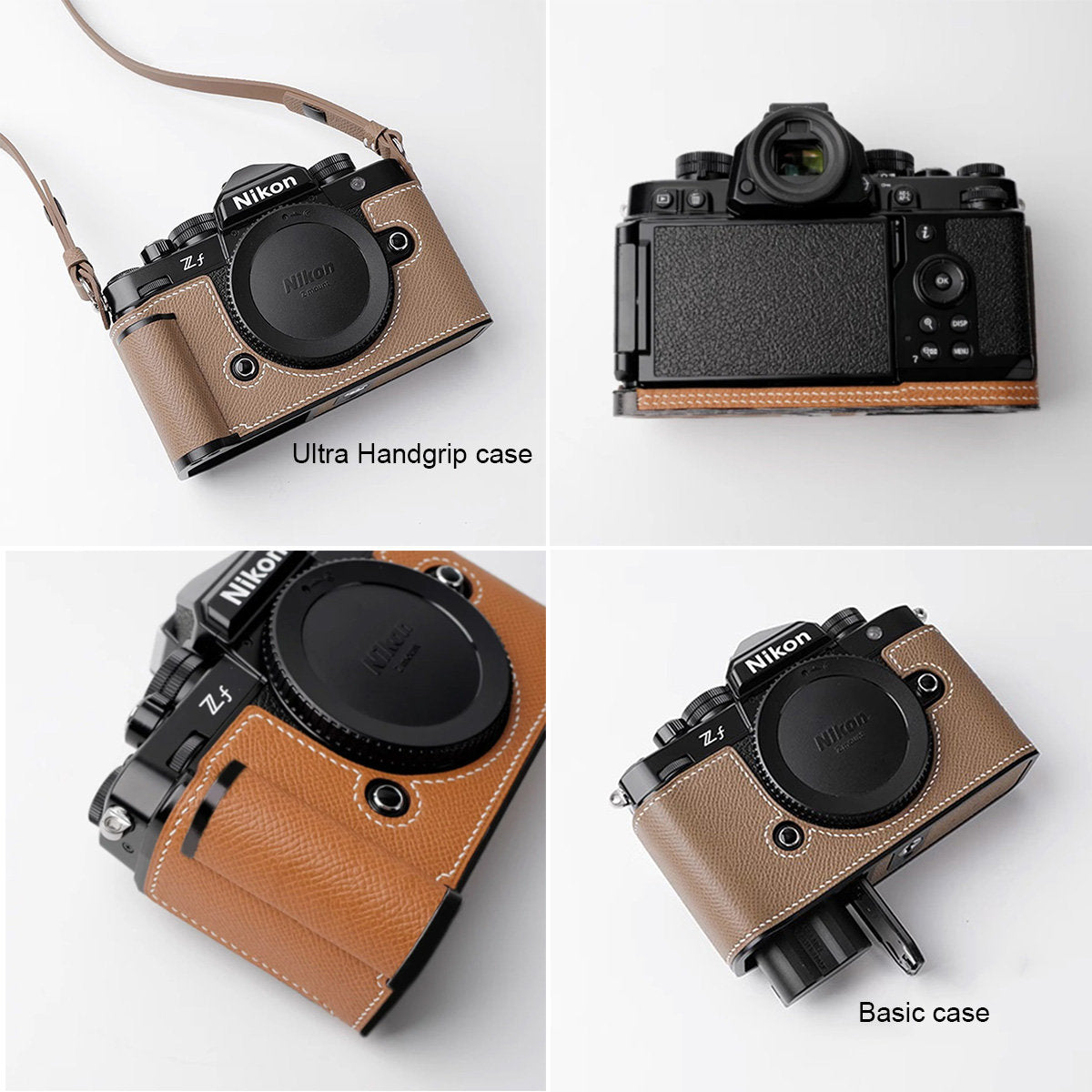 Premium Edition Nikon ZF Z F Handmade Half Case Cowhide leather Camera bag Protector Holster sleeve HandGrip SD & battery access