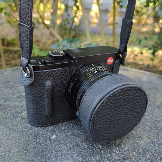 Leica Q3 Handmade Half Case Cowhide leather insert Camera bag Protector Holster sleeve handGrip SD battery access magnetic closure Protector