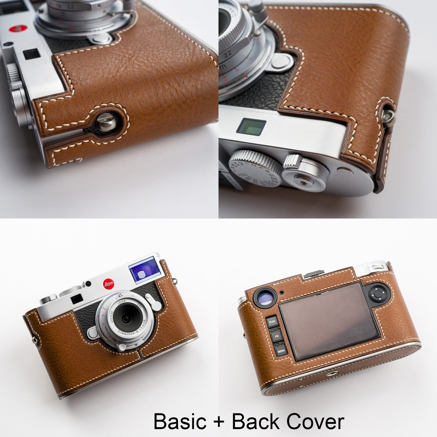 Premium Edition Leica M11 TYP2416 M11P Handmade Half Case Cowhide leather insert Camera bag Protector Aluminium alloy Base battery access