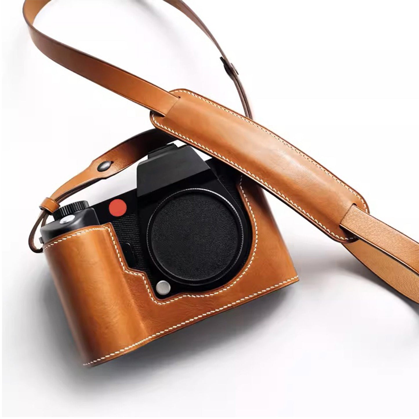 Premium Edition Leica SL SL2 SL 2 SL2-S Handmade leather hand stitch Strap ** Strap only** lanyard Extended Strap Neck Strap Padding Strap