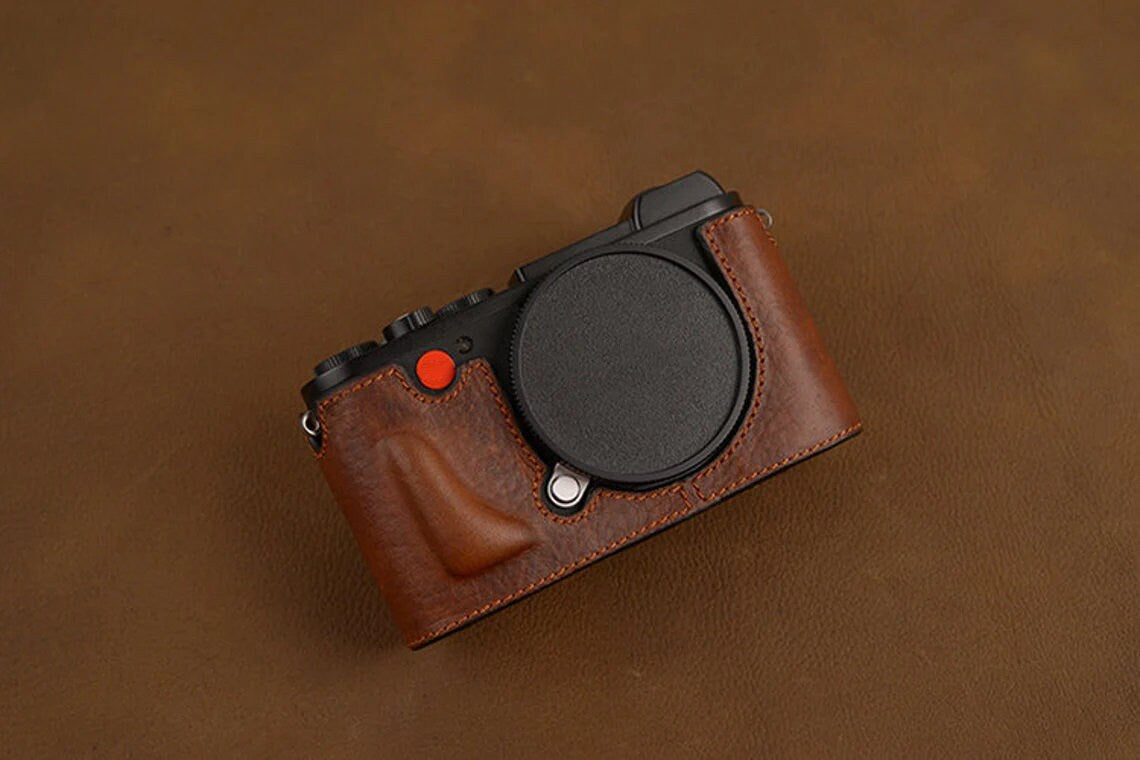 Leica CL Typ 7323 handmade half case leather Camera bag handgrip protector SD & battery access Holster sleeve Tripod mount Made TO Order