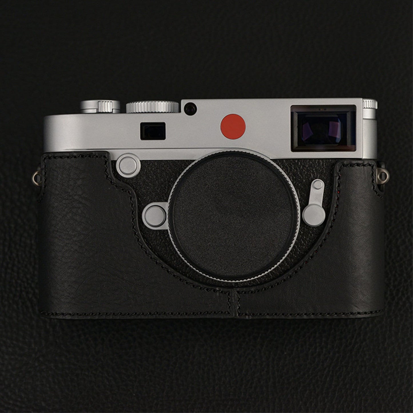 LEICA M10 M10M M10P M10R handmade half case leather Camera bag SD Battery access pouch handgrip holster sleeve Tripod mount magnetic closure