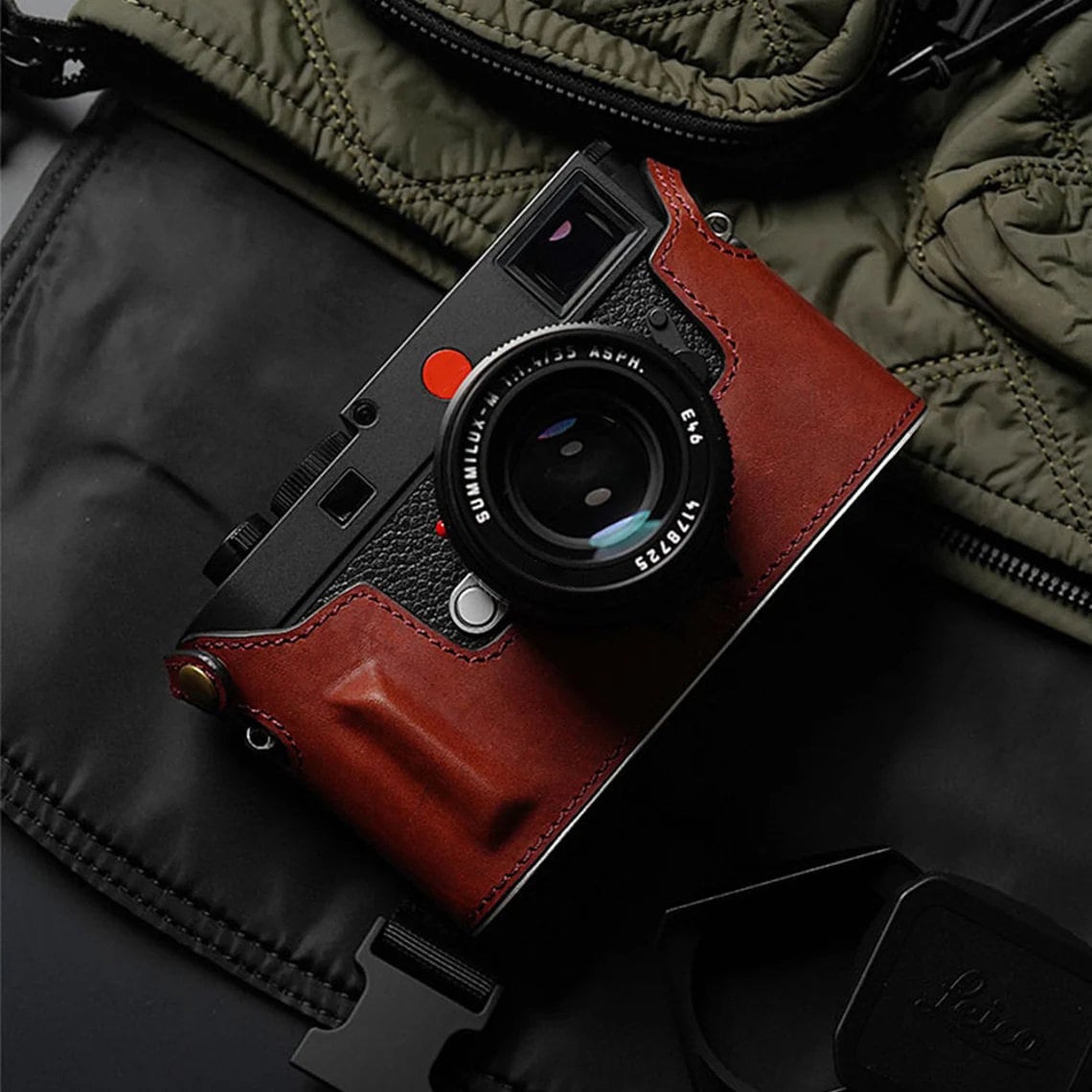 MS Edition LEICA M11 handmade half case Italian leather Camera bag Case protector holster sleeve handgrip Made to Order