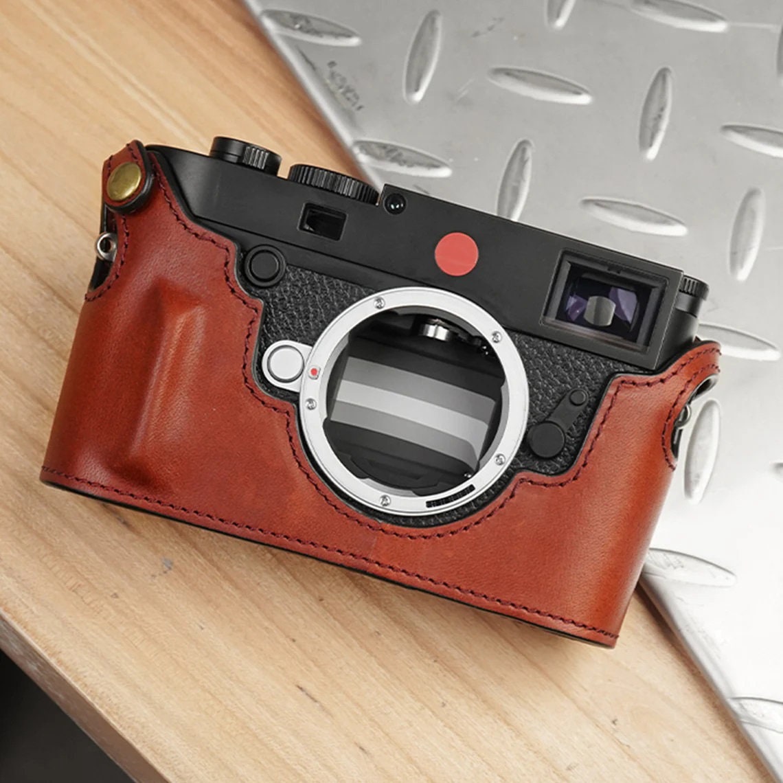 MS Edition LEICA M10 M10M M10P M10R handmade half case Italian leather Camera bag Case protector holster sleeve handgrip Made to Order