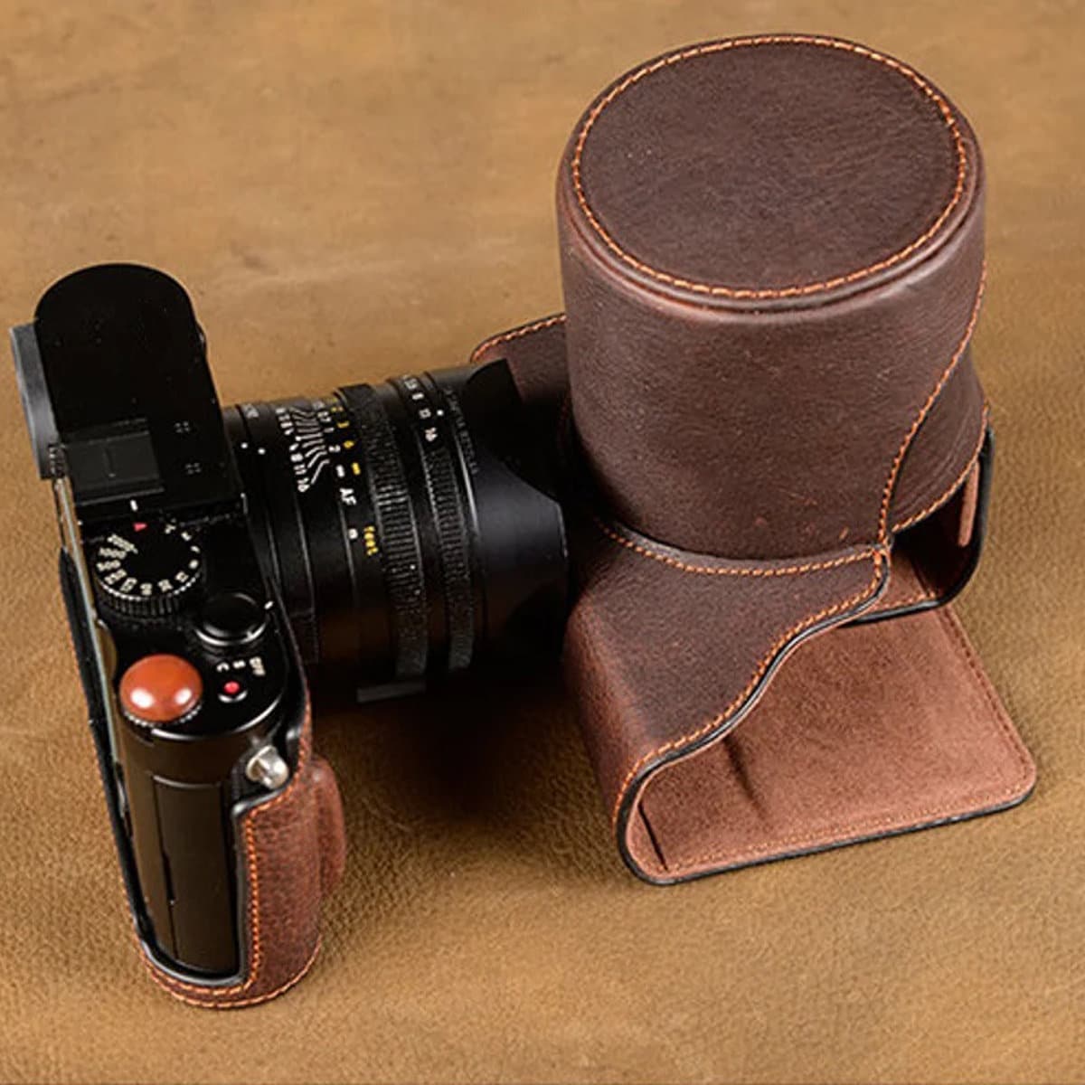 Leica Q2 TYP4889 Q TYP116 QP Handmade FULL Eveready Half Case with Removable Cover HandGrip Cowhide leather insert Camera bag Make to order