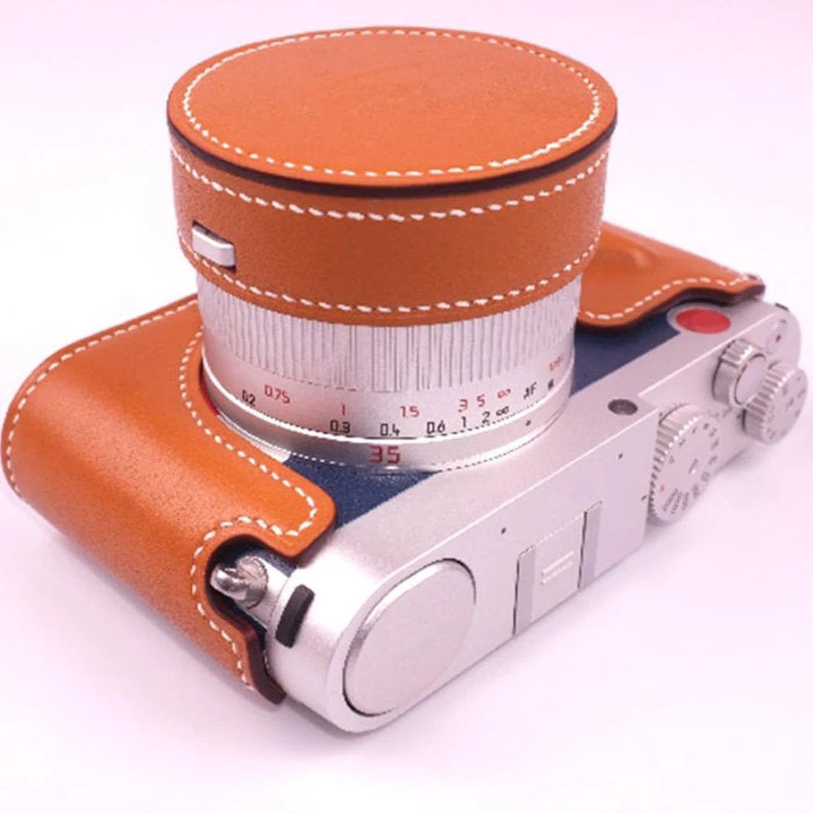 Premium Edition Leica XV X Vario X typ113 TYP107 Handmade hand crafted Cowhide leather hand stitch Half Case Camera bag Holster pouch sleeve