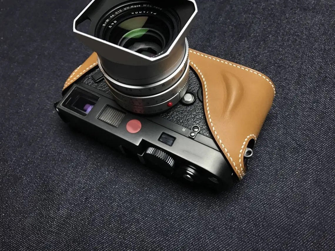 Premium Edition Leica M2 M3 M6 MP M4 M7 MA MD MD262 Handmade Cowhide leather hand stitch Half Case Holster sleeve Camera insert bag Handgrip