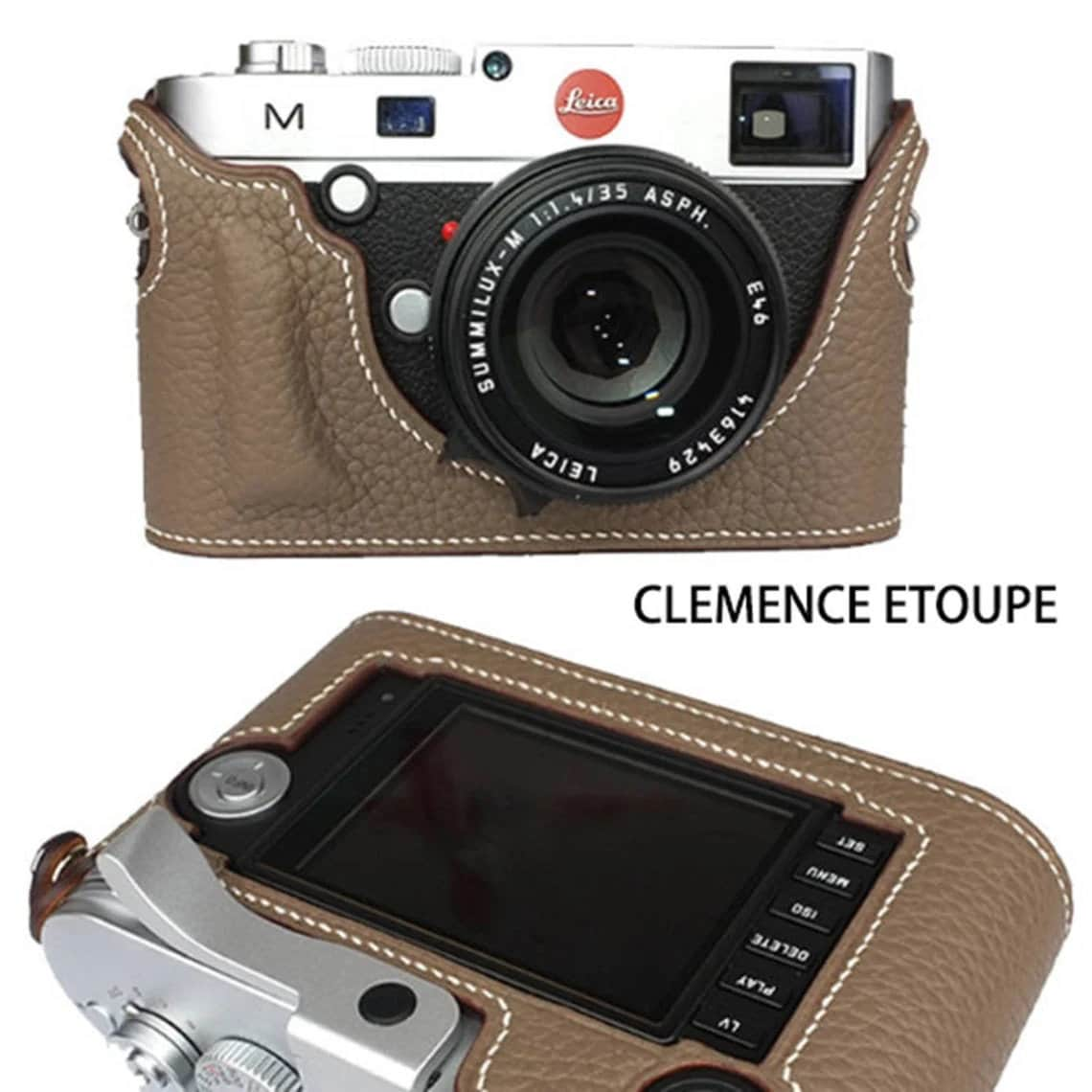 Premium Edition Leica M M240 M-P M240P MM TYP246 TYP262 MD Special HandGrip Handmade Cowhide leather hand stitch Half Case Camera bag