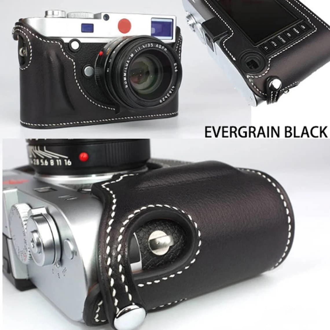 Premium Edition Leica M M240 M-P M240P MM TYP246 TYP262 MD Special HandGrip Handmade Cowhide leather hand stitch Half Case Camera bag