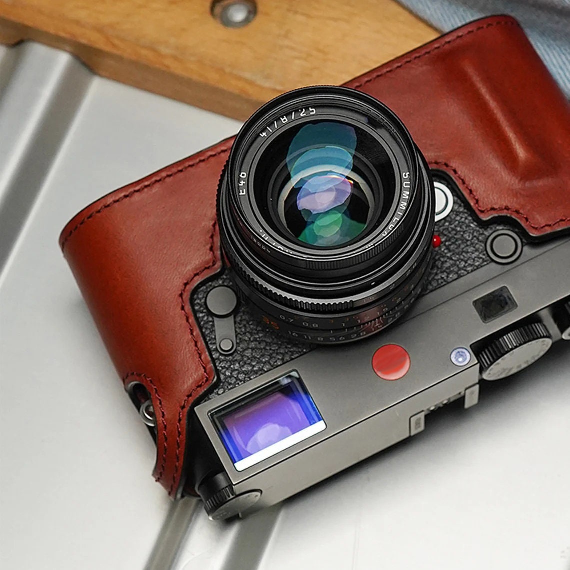 MS Edition LEICA M10 M10M M10P M10R handmade half case Italian leather Camera bag Case protector holster sleeve handgrip Made to Order