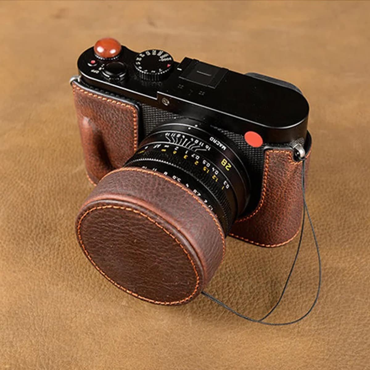 Leica Q2 TYP4889 Q TYP116 QP Handmade FULL Eveready Half Case with Removable Cover HandGrip Cowhide leather insert Camera bag Make to order